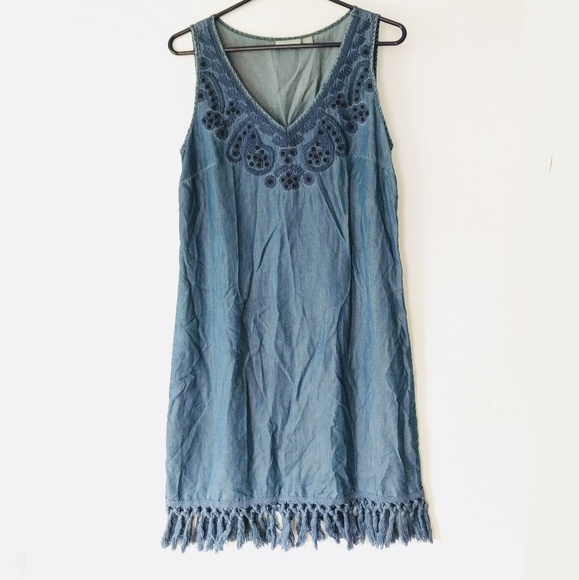 New York & Company Dresses & Skirts - /New York & Company/ chambray tassle dress